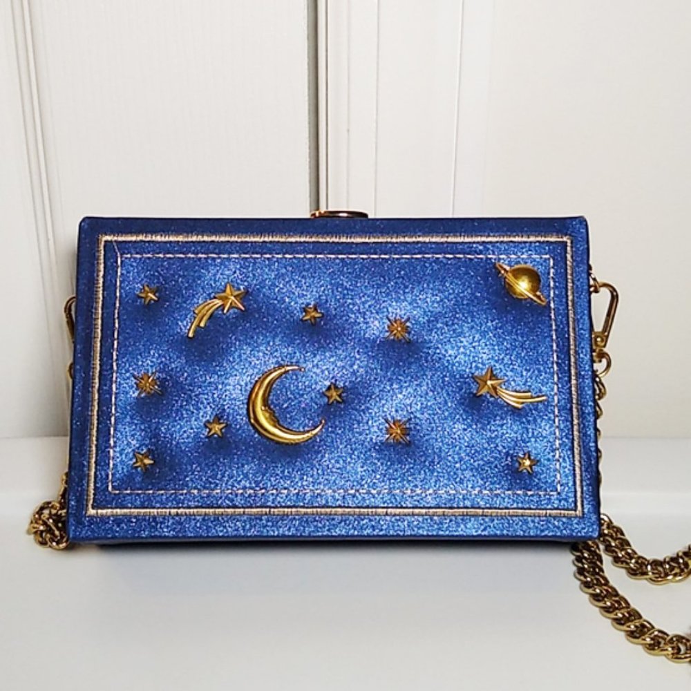 Night Sky Galaxy Box Clutch